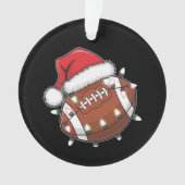 サンタスポーツクリスマスアメリカンフットボール愛好家 オーナメント (正面)