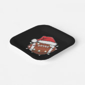 サンタスポーツクリスマスアメリカンフットボール愛好家 ペーパープレート (傾斜あり)