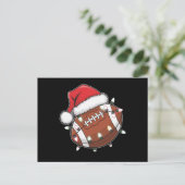 サンタスポーツクリスマスアメリカンフットボール愛好家 ポストカード (スタンド正面)