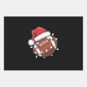 サンタスポーツクリスマスアメリカンフットボール愛好家 ラッピングペーパーシート (正面)