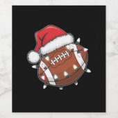 サンタスポーツクリスマスアメリカンフットボール愛好家 ワインラベル (シングルラベル)