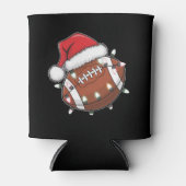 サンタスポーツクリスマスアメリカンフットボール愛好家 缶クーラー (正面)