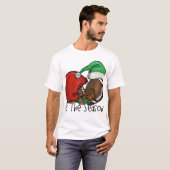 サンタスポーツデザインメンズボーズクリスマスフットボール Tシャツ (正面フル)