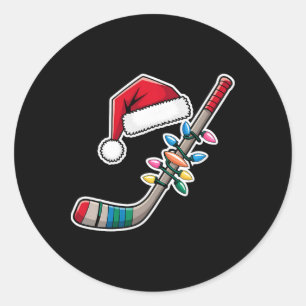 サンタスポーツ クリスマス メンズ ボーイズ アイスホッケー選手 ラウンドシール