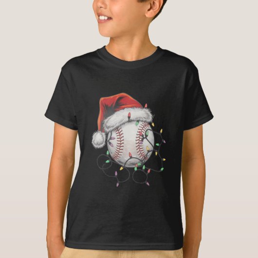 サンタスポーツ クリスマス 野球選手 Tシャツ (正面)