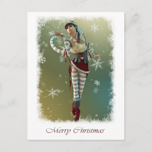 サンタスリトルヘルパエルシー シーズンポストカード (正面)