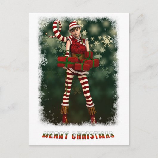 サンタスリトルヘルパソフィー シーズンポストカード (正面)
