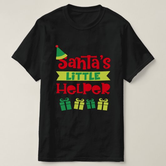 サンタスリトルヘルパークリスマスギフトアイディア Tシャツ (デザイン正面)