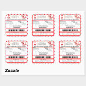 サンタスリーのクリスマス無料ラベルシール スクエアシール (シート)