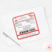 サンタスリーのクリスマス無料ラベルシール スクエアシール (封筒)