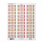 サンタスリークリスマス差出人住所ラベル ラベル (フルシート)