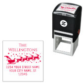 サンタスリースノークリスマスネーム差出人住所 セルフインキングスタンプ (インサイチュ)