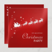 サンタスリートインディアクリスマスパーティの招待状 招待状 (正面/裏面)