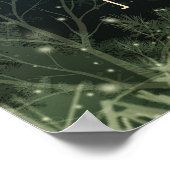 サンタスリートインディアクリスマスポスター紙 ポスター (角)