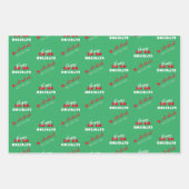 サンタスリーホリデーラッピング紙セット ラッピングペーパーシート (正面2)