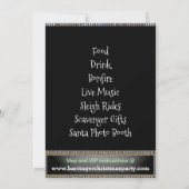 サンタスリーライドホリデーパーティー招待状 招待状 (裏面)