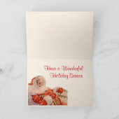 サンタスリー乗りクリスマスグリーティングカード シーズンカード (内部)