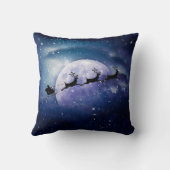 サンタスリー |ファンタジー銀河系クリスマスナイトスカイ クッション (裏面)