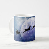 サンタスリー |ファンタジー銀河系クリスマスナイトスカイ コーヒーマグカップ (正面左)