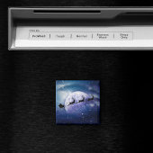 サンタスリー |ファンタジー銀河系クリスマスナイトスカイ マグネット