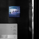 サンタスリー |ファンタジー銀河系クリスマスナイトスカイ マグネット