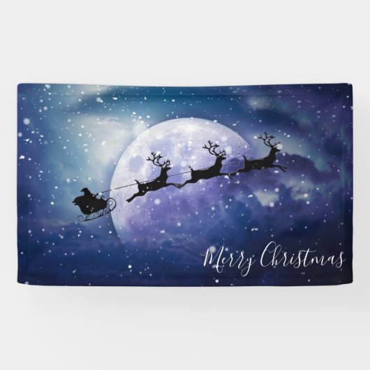 サンタスリー |ファンタジー銀河系クリスマスナイトスカイ 横断幕 (横)