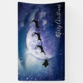 サンタスリー |ファンタジー銀河系クリスマスナイトスカイ 横断幕 (縦)