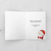 サンタスレイと格言がかわいい子パーソナライズされたどもたち シーズンカード (内部)