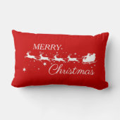 サンタスレイトナカイメリークリスマス休暇 ランバークッション (裏面)