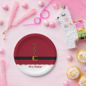 サンタスレッド衣装 – クリスマス –  ペーパープレート (パーティー)