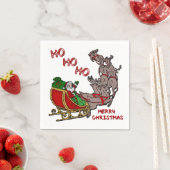 サンタスレホホホホメリークリスマスナプキンズ スタンダードカクテルナプキン (インサイチュ)