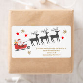 サンタスレートインディアルドルフクリスマススノーラージ ラベル (インサイチュ)