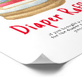 サンタスレー – おむつラッフルゲーム ポスター (角)