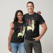 サンタスロスライディングラマクリスマス動物愛好家 Tシャツ (ユニセックス)