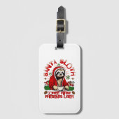 サンタスロースのコーヒー飲み ラゲッジタグ (正面縦)