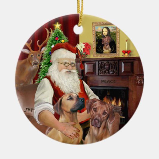 サンタスローデシアンのリッジバック(2) セラミックオーナメント (正面)