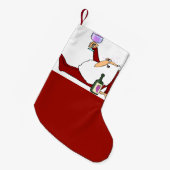 サンタスワインクリスマスストッキング スモールクリスマスストッキング (正面 (吊り時))