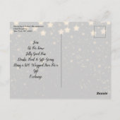 サンタスヴィンテージレッドカークリスマスパーティの招待状 ポストカード (裏面)