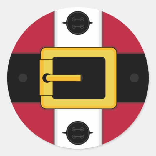 サンタスーツのクリスマスステッカーシート ラウンドシール (正面)