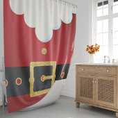 サンタスーツのクリスマス シャワーカーテン