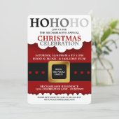 サンタスーツクリスマスパーティの招待状 招待状 (スタンド正面)