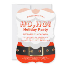 サンタスーツクリスマスホホホホホホホリデーパーティー招待状