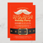 サンタスーツクリスマスホホホホホホホリデーパーティー招待状 招待状 (正面/裏面)