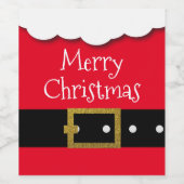 サンタスーツ帯メリークリスマス ワインラベル (シングルラベル)