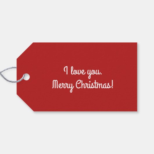 サンタスーツ金ゴールドベルトパーソナライズされたクリスマス ギフトタグ (裏面横)