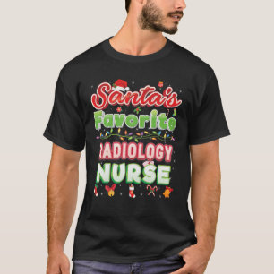 サンタス放射お気に入りの学ナースクリスマスサンタH Tシャツ