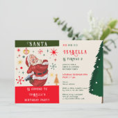 サンタス来の子供の誕生日ギフト交換パーティー 招待状 (スタンド正面)
