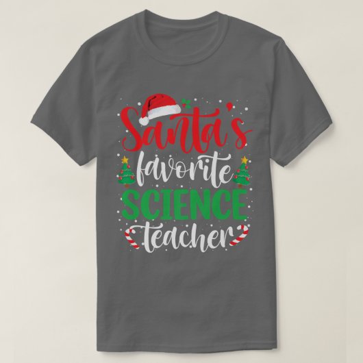サンタス科学お気に入りの先生クリスマスサンタH Tシャツ (デザイン正面)
