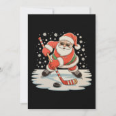 サンタス遊アイスホッケークリスマスクリスマススポーツ シーズンカード (正面)