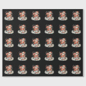 サンタス遊アイスホッケークリスマスクリスマススポーツ ラッピングペーパー (フラット)